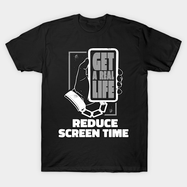 Reduce Screen Time Mental Health Awareness Art T-Shirt by USProudness